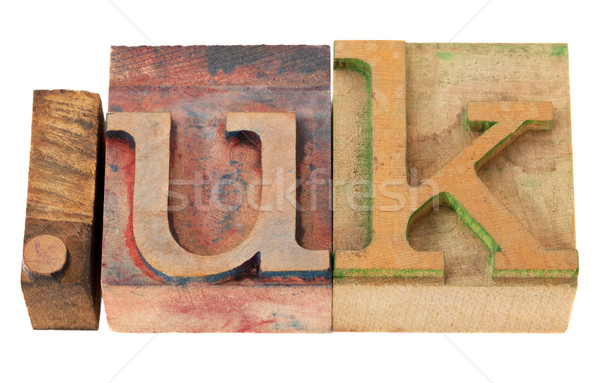 Internet domain Egyesült Királyság pont klasszikus fából készült Stock fotó © PixelsAway
