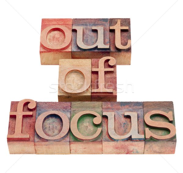 out of focus in letterpress type Stock photo © PixelsAway
