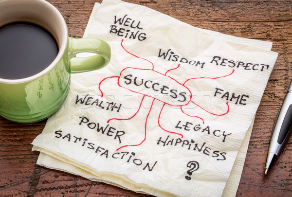 success concept on napkin Stock photo © PixelsAway