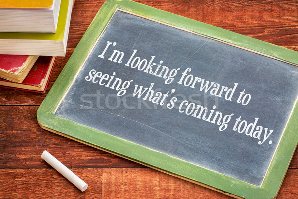 Positive affirmation phrase on blackboard Stock photo © PixelsAway