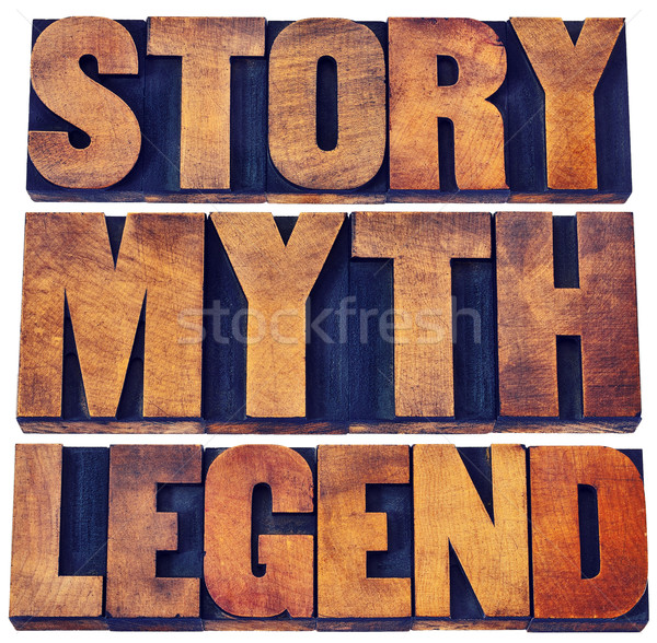 Storia mito leggenda parola abstract isolato Foto d'archivio © PixelsAway