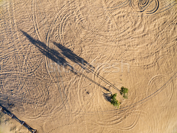 Voetafdrukken schaduwen zand noorden heuvels plaats Stockfoto © PixelsAway