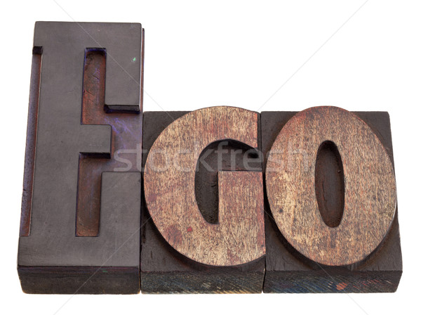 ego - word in letterpress type Stock photo © PixelsAway