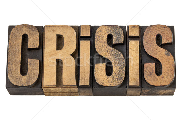 crisis word in vintage wood type Stock photo © PixelsAway