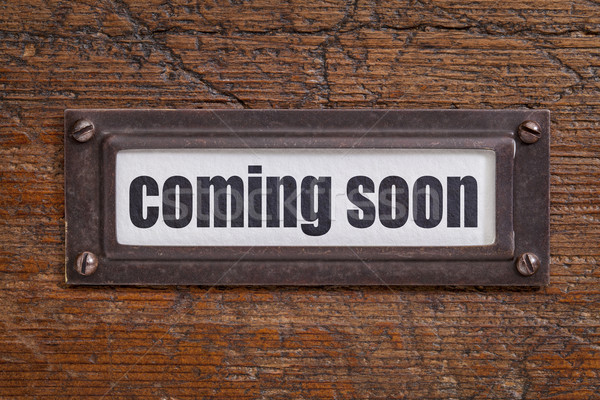 coming soon - file cabinet label Stock photo © PixelsAway
