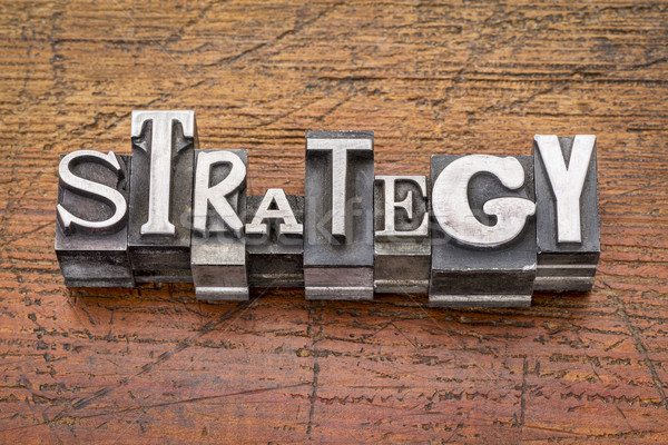 strategy word in metal type Stock photo © PixelsAway
