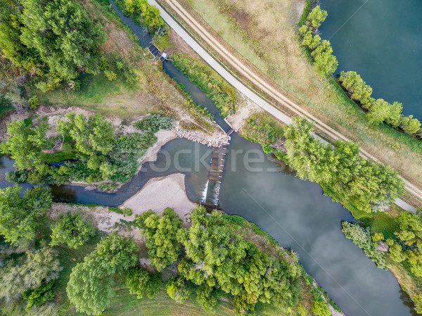 river diversion dam - aerial view Stock photo © PixelsAway