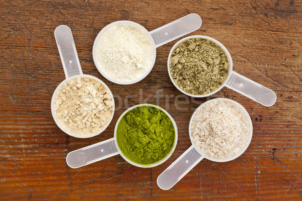 Stock photo: superfood supplement powder 