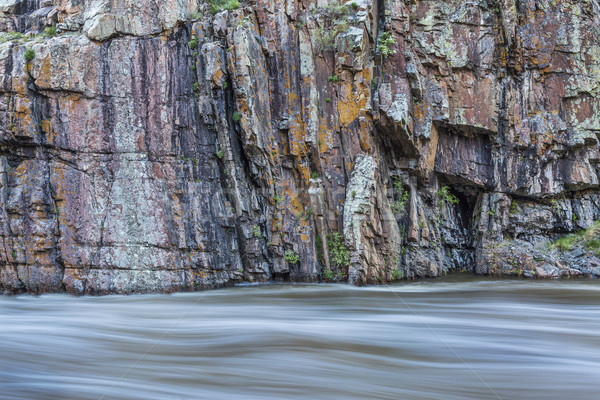 rock cliff and whitewater river Stock photo © PixelsAway