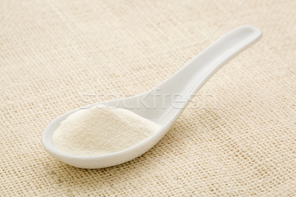 Colágeno proteína pó branco chinês colher Foto stock © PixelsAway