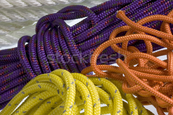 Kleurrijk touwen nylon abstract witte Geel Stockfoto © PixelsAway