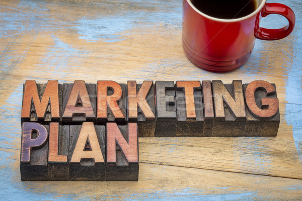 marketing plan in wood type Stock photo © PixelsAway