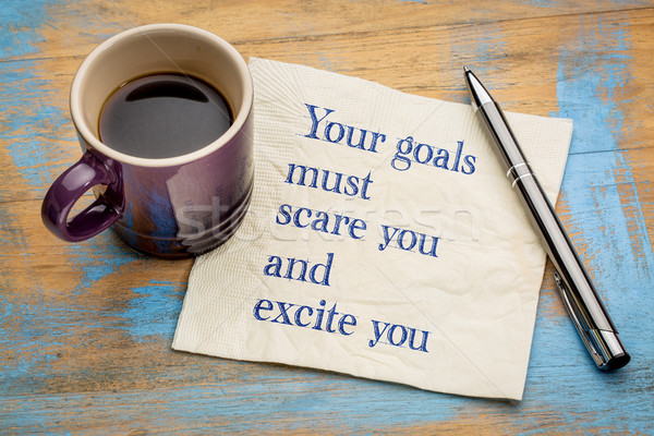 Your goals must scare and excite you Stock photo © PixelsAway