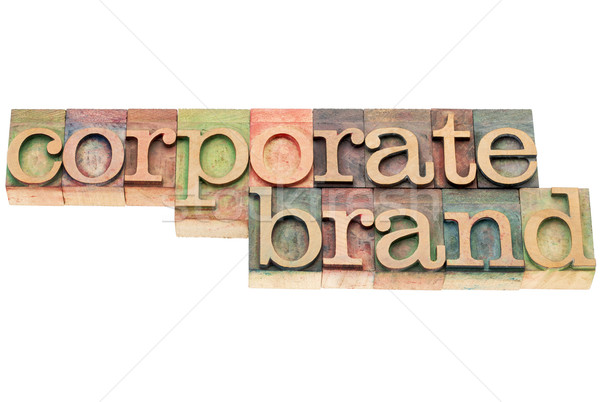 corporate brand in wood type Stock photo © PixelsAway