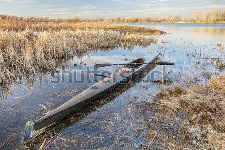 Carreras mar kayak listo delgado fibra de carbono Foto stock © PixelsAway