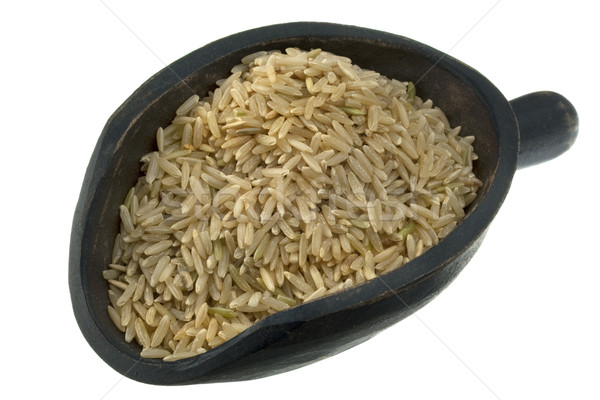 scoop of long grain brown rice Stock photo © PixelsAway