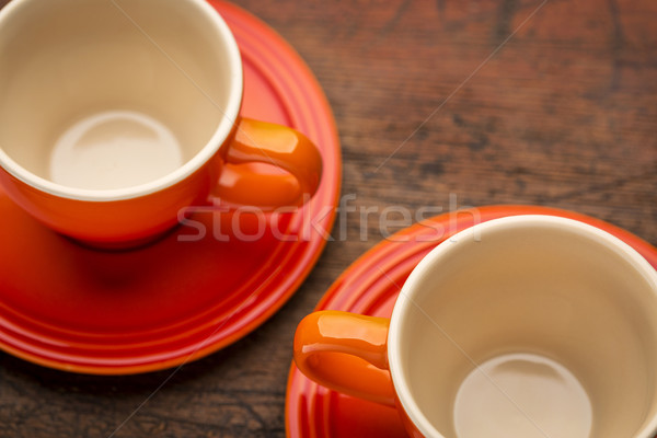 two stoneware coffee cups Stock photo © PixelsAway