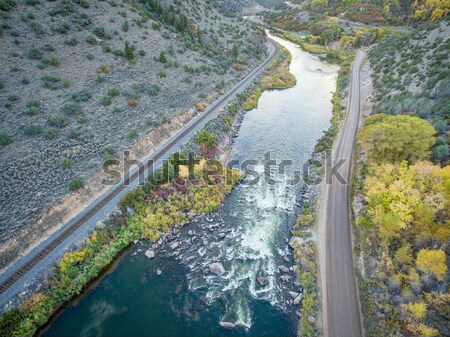 river diversion dam - aerial view Stock photo © PixelsAway