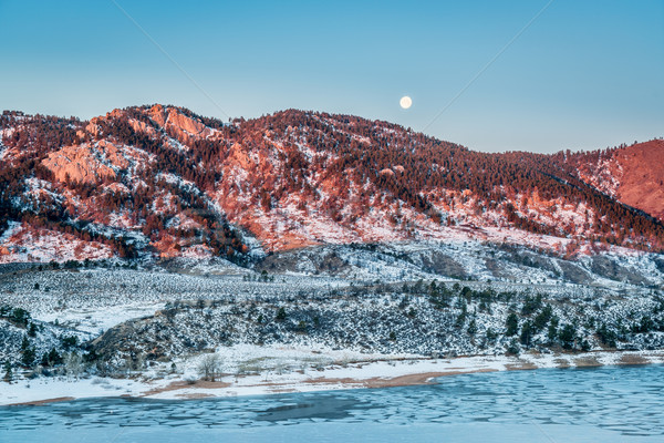 Sunrise over Rocky Mountains foothills Stock photo © PixelsAway