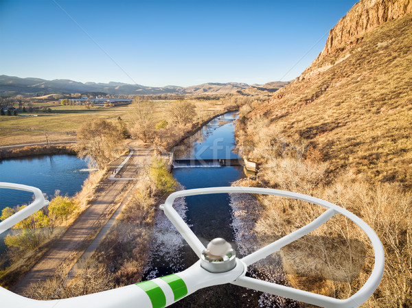 drone flying over rural Colorado Stock photo © PixelsAway