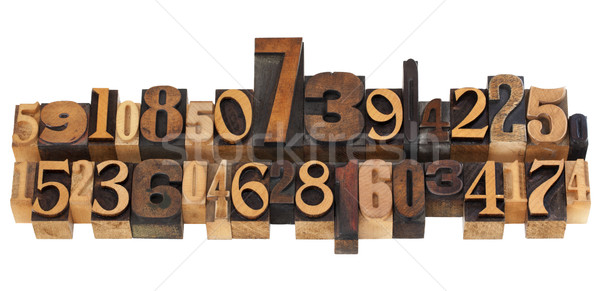 random numbers in letterpress type Stock photo © PixelsAway