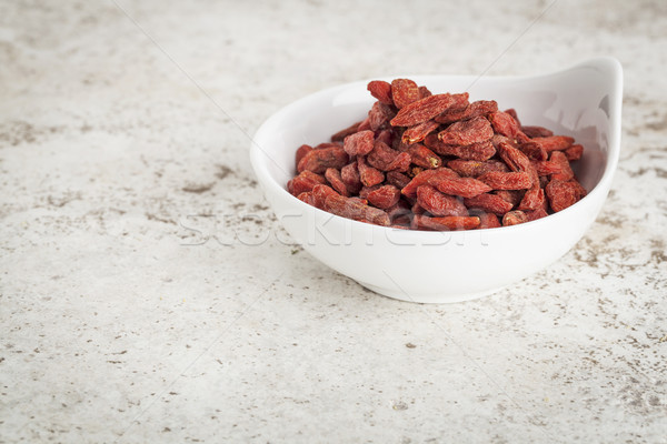 Stock photo: goji berries in bowl