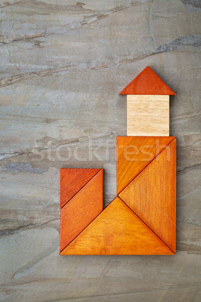 abstract tangram lighthouse Stock photo © PixelsAway