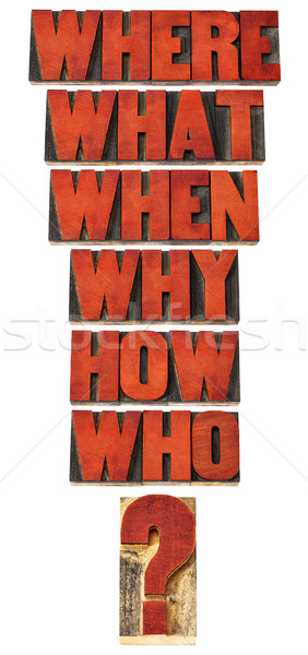 questions abstract in wood type Stock photo © PixelsAway