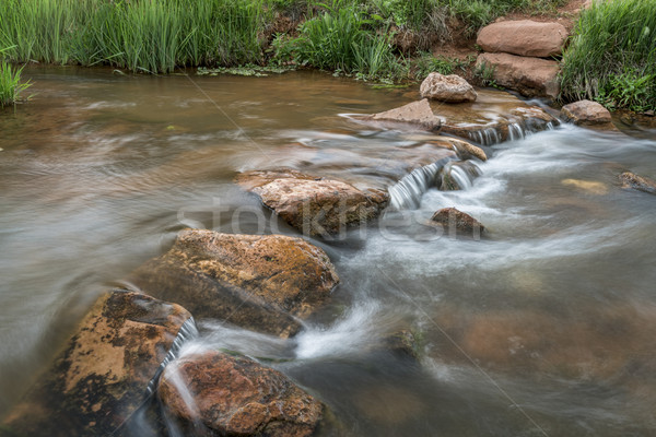 Nyom hegy patak csetepaté lépés kövek Stock fotó © PixelsAway