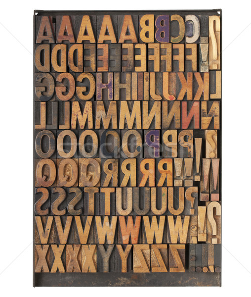 ヴィンテージ 印刷 ブロック 木材 金属 ストックフォト © PixelsAway