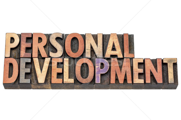 personal development in wood type Stock photo © PixelsAway