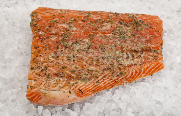 salmon on rock salt Stock photo © PixelsAway