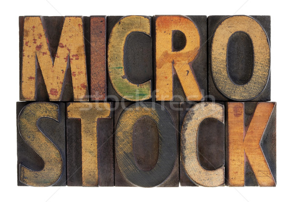 microstock - vintage wood letterpress type Stock photo © PixelsAway