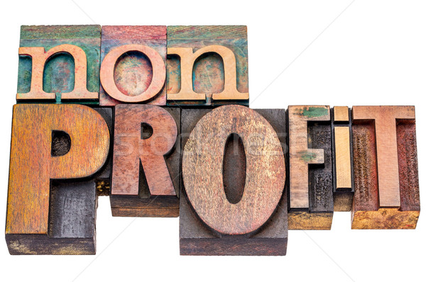 Stock photo: nonprofit word abstract in wood type