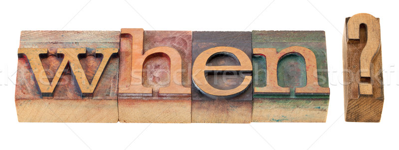 when question in letterpress type Stock photo © PixelsAway
