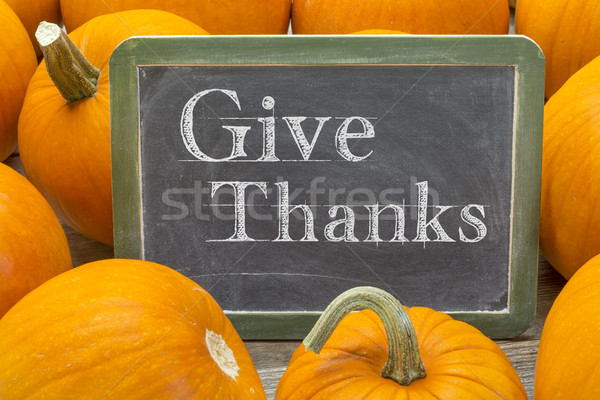 give thanks phrase on balckboard Stock photo © PixelsAway