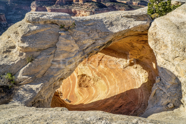 Stock photo: Natural sandstone arch in Rattlesnake Canyon