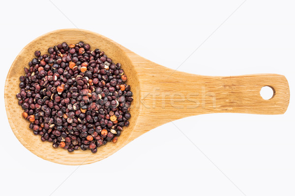 black quinoa grain on wooden spoon Stock photo © PixelsAway