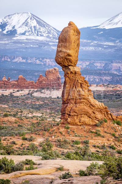 Foto d'archivio: Equilibrata · rock · parco · la · montagna · tramonto