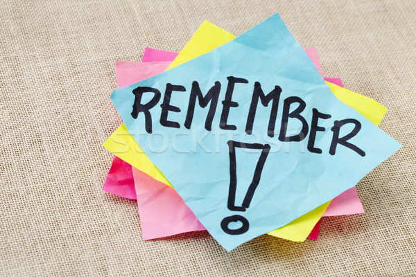 remember on sticky note Stock photo © PixelsAway