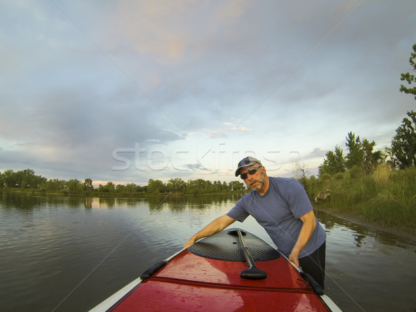 launching stand up paddleboard Stock photo © PixelsAway