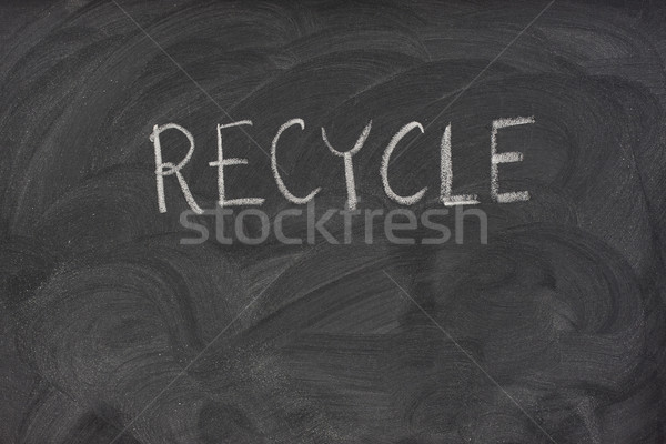 recycle on a school blackboard Stock photo © PixelsAway