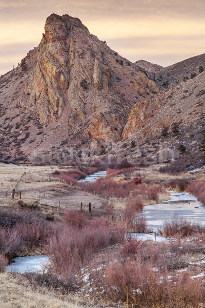 winter dusk in mountains Stock photo © PixelsAway