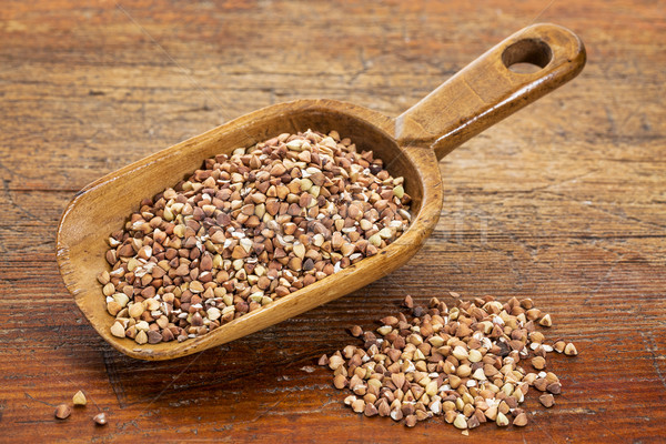 Stock photo: scoop of buckwheat kasha