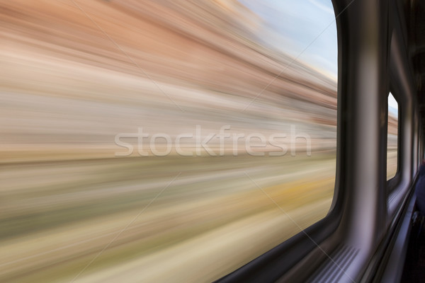 Floue résumé paysage train canyon fenêtre [[stock_photo]] © PixelsAway