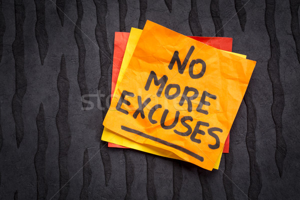 No more excuses - sticky note reminder Stock photo © PixelsAway