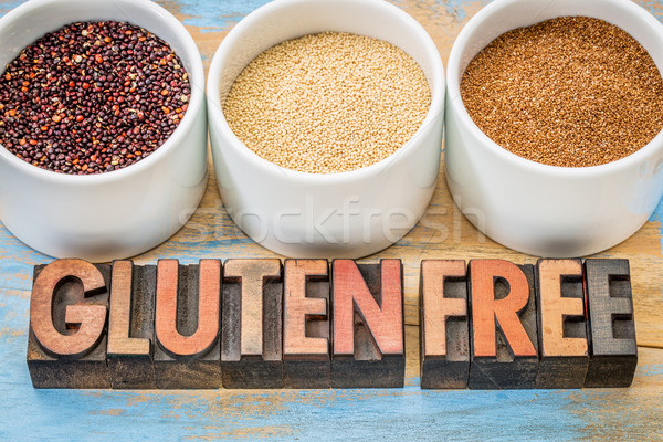 quinoa, amaranth and teff grains Stock photo © PixelsAway