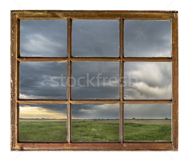 heavy storm clouds and rain over Nebraska farmland  Stock photo © PixelsAway