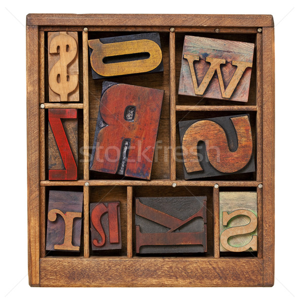 vintage letterpress printing blocks Stock photo © PixelsAway