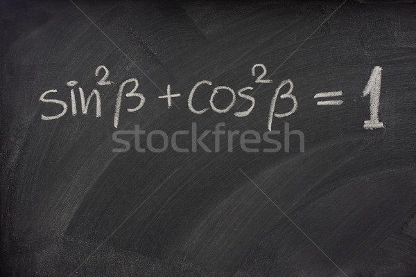Pythagorean trigonometric identity on a blackboard Stock photo © PixelsAway